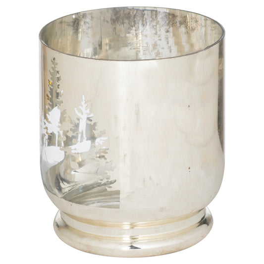 The Noel Collection Silver Forest Medium Candle Holder - Ornaments from the Quanta Home collection.