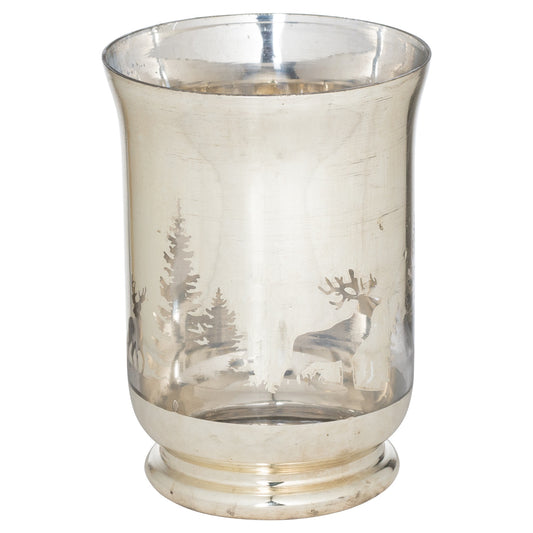 The Noel Collection Silver Forest Large Candle Holder - Ornaments from the Quanta Home collection.