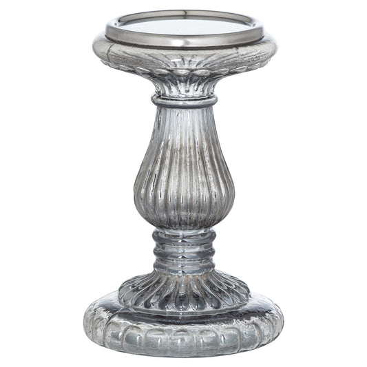 Smoked Midnight Small Candle Pillar - Smoked Midnight from the Quanta Home collection.