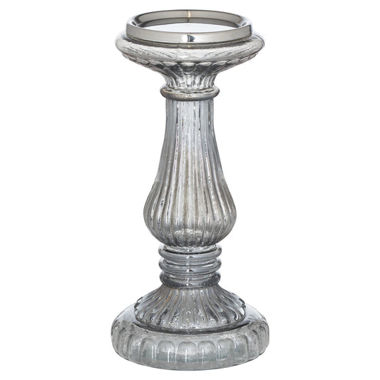 Smoked Midnight Medium Candle Pillar - Smoked Midnight from the Quanta Home collection.