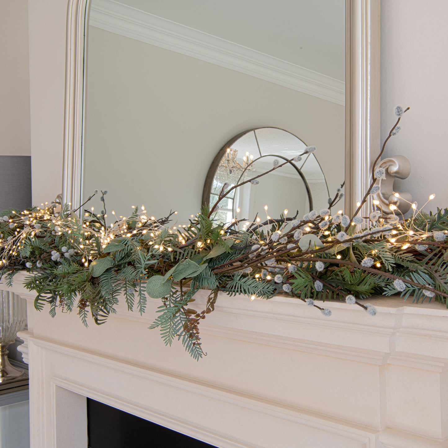 2.75m\9ft Plug-In LED 8 Sequence Warm White Cluster String - Christmas Room Decorations from the Quanta Home collection.