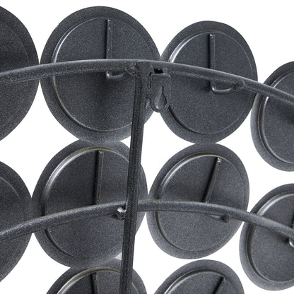 Large Round Convex Antiqued Silver Multi Mirror - Wall Mirrors from the Quanta Home collection.