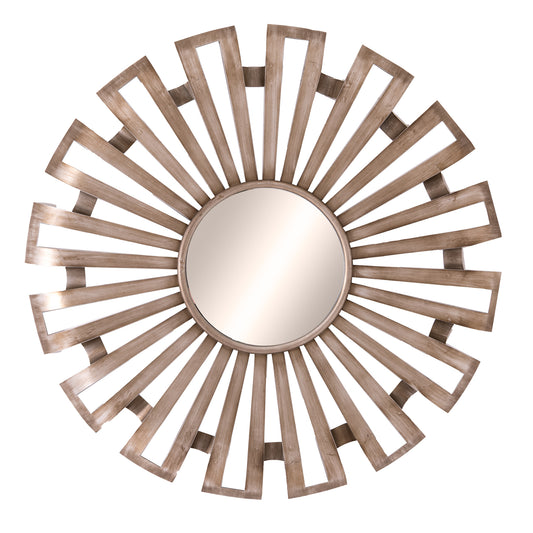 Evi Antique Silver Sunburst Mirror - Wall Mirrors from the Quanta Home collection.