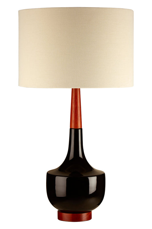 Orion Table Lamp with Wood And Ceramic Base