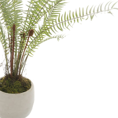 White Potted Boston Fern - All Artificial Potted Plants from the Quanta Home collection.