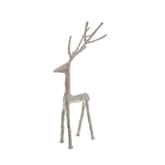 Small Silver Standing Stag Ornament - Christmas Room Decorations from the Quanta Home collection.