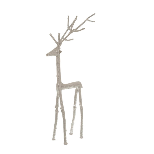 Silver Standing Stag Ornament - Christmas Room Decorations from the Quanta Home collection.