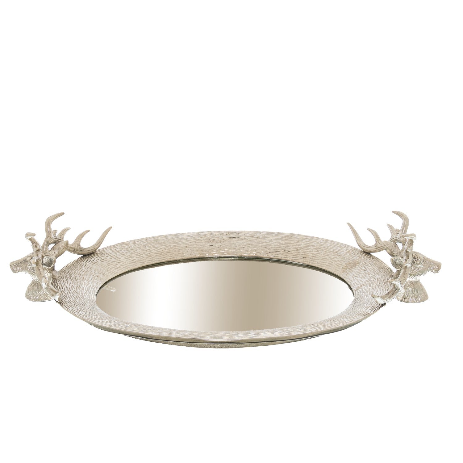 Large Mirrored Tray With Stag Heads - Christmas Room Decorations from the Quanta Home collection.