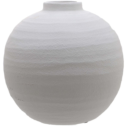 Tiber Matt White Ceramic Vase - Ornaments from the Quanta Home collection.