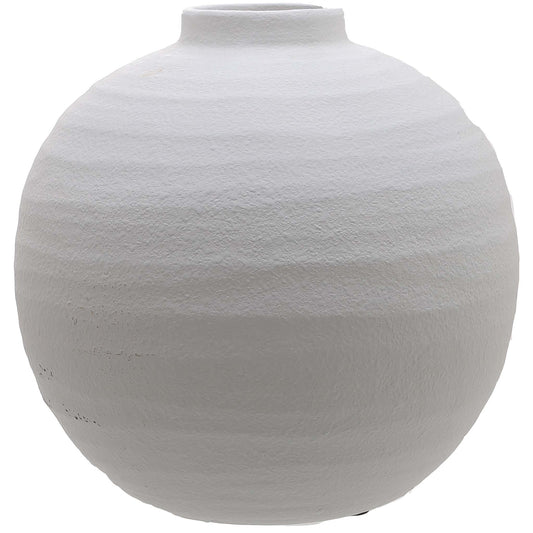 Tiber Matt White Ceramic Vase - Ornaments from the Quanta Home collection.