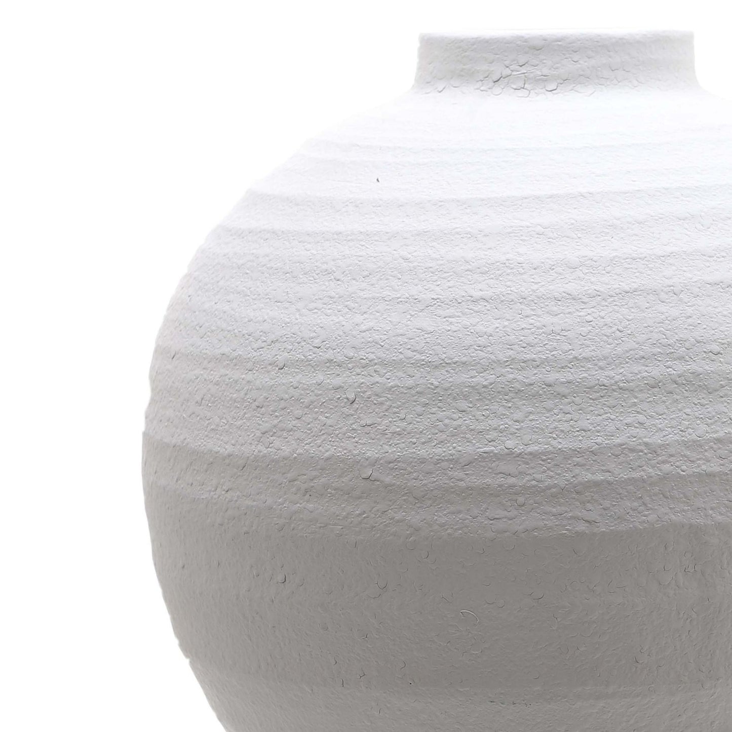 Tiber Large Matt White Ceramic Vase - Ornaments from the Quanta Home collection.