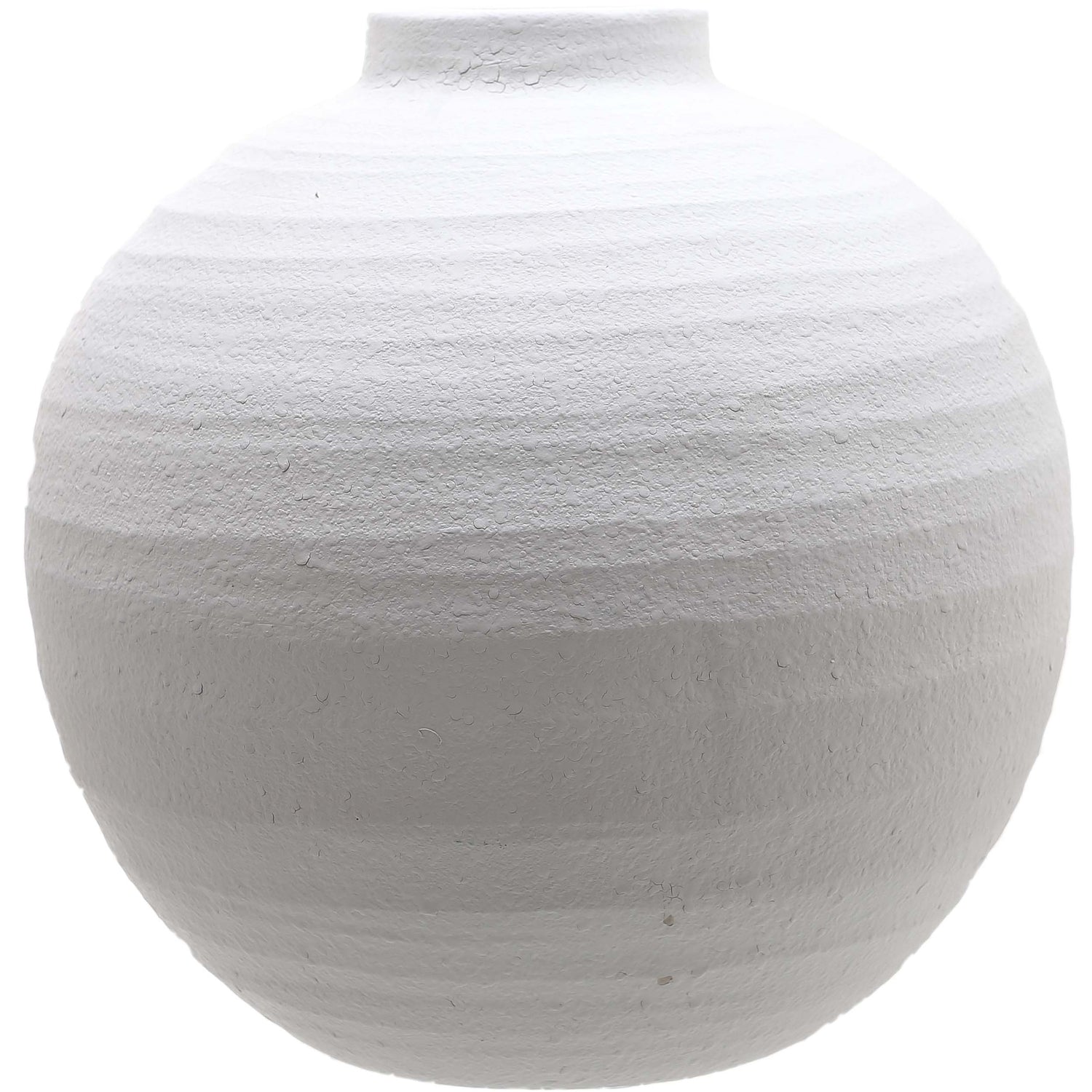 Tiber Large Matt White Ceramic Vase - Ornaments from the Quanta Home collection.