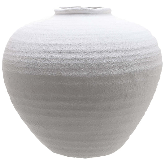 Regola Large Matt White Ceramic Vase - Vases from the Quanta Home collection.