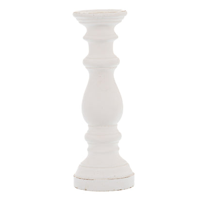 Matt White Ceramic Column Candle Holder - Ornaments from the Quanta Home collection.