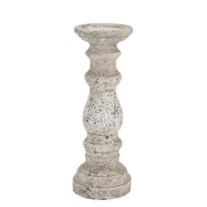 Stone Ceramic Column Candle Holder - Ornaments from the Quanta Home collection.