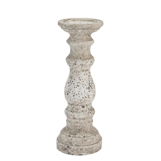 Stone Ceramic Column Candle Holder - Ornaments from the Quanta Home collection.