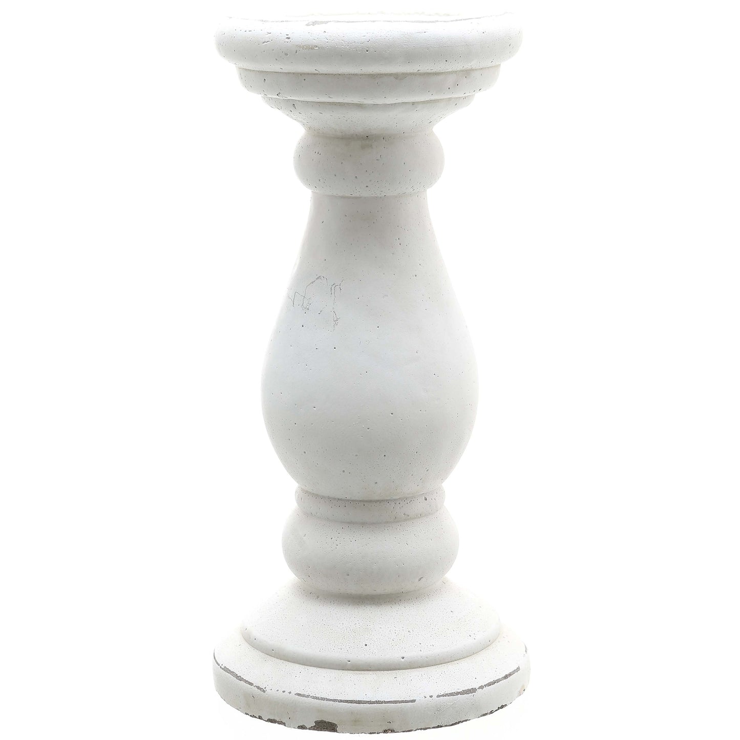 Small Matt White Ceramic Candle Holder - Ornaments from the Quanta Home collection.