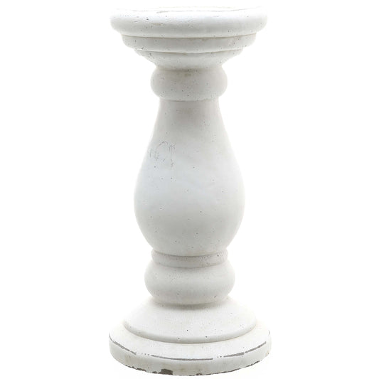 Small Matt White Ceramic Candle Holder - Ornaments from the Quanta Home collection.