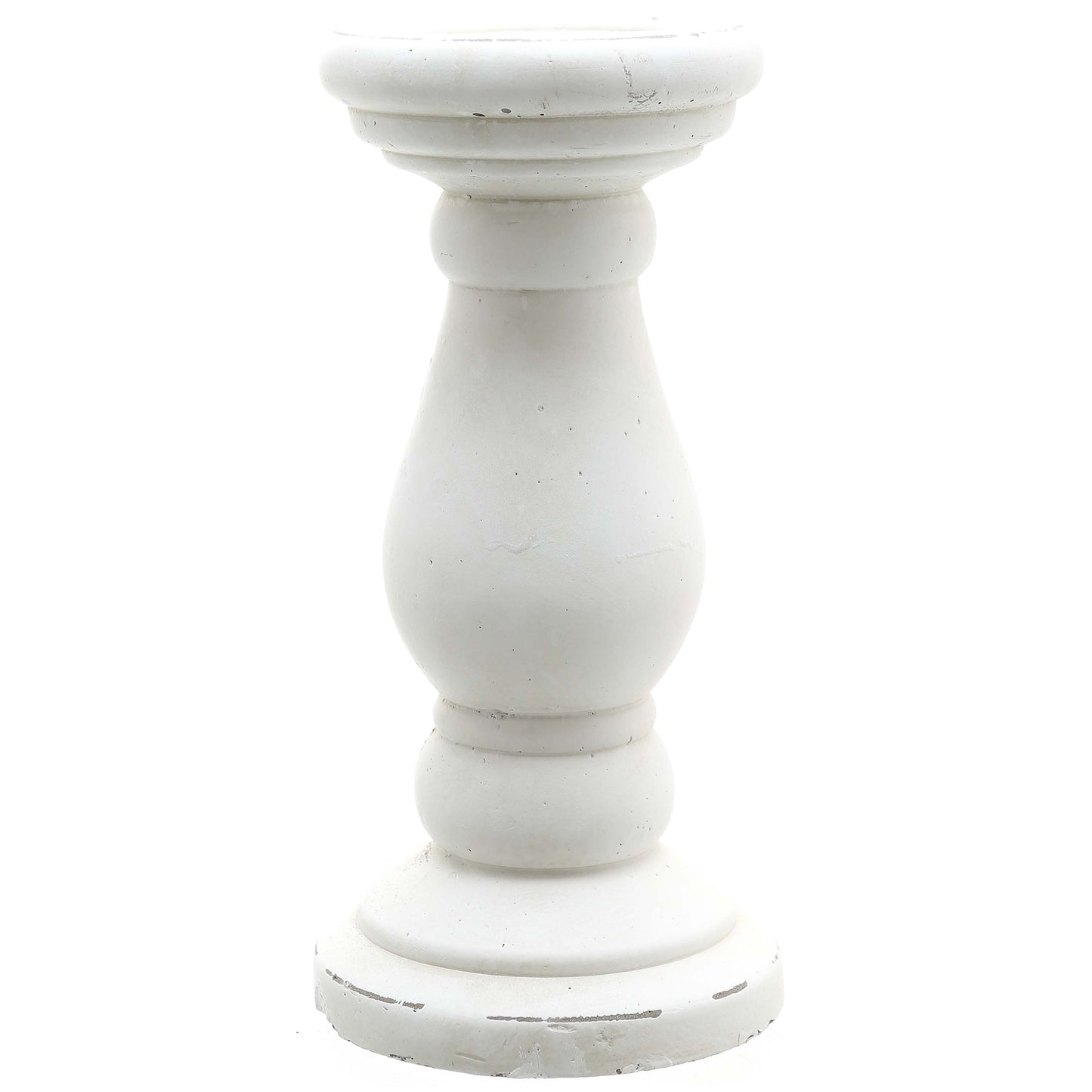 Matt White Ceramic Candle Holder - Ornaments from the Quanta Home collection.