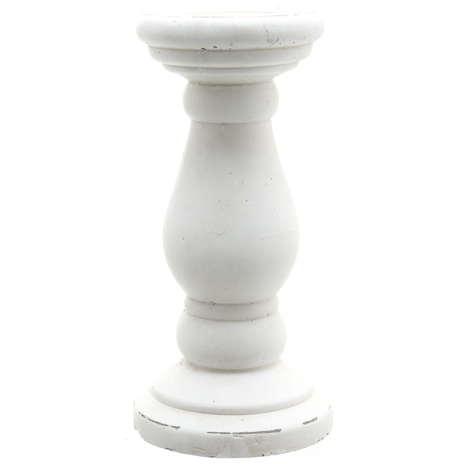 Matt White Ceramic Candle Holder - Ornaments from the Quanta Home collection.