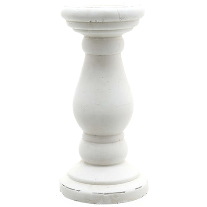 Matt White Ceramic Candle Holder - Ornaments from the Quanta Home collection.