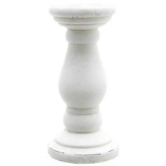Matt White Ceramic Candle Holder - Ornaments from the Quanta Home collection.