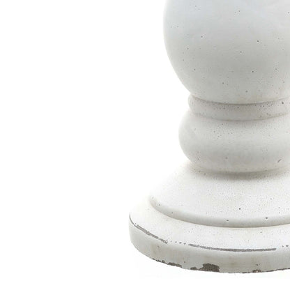 Large Matt White Ceramic Candle Holder - Ornaments from the Quanta Home collection.