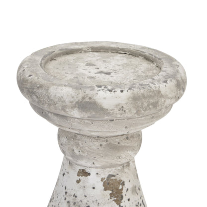 Small Stone Ceramic Candle Holder - Ornaments from the Quanta Home collection.