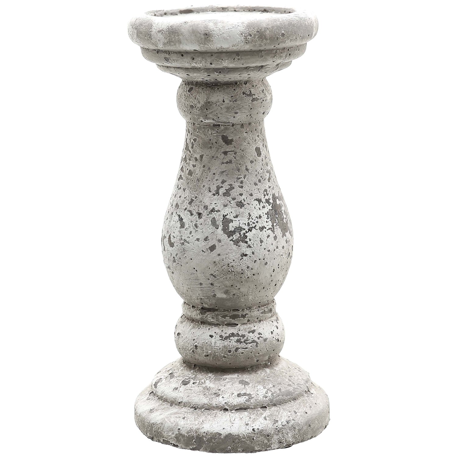 Small Stone Ceramic Candle Holder - Ornaments from the Quanta Home collection.