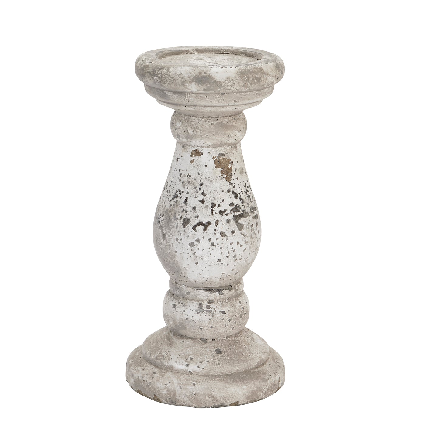 Stone Ceramic Candle Holder - Ornaments from the Quanta Home collection.