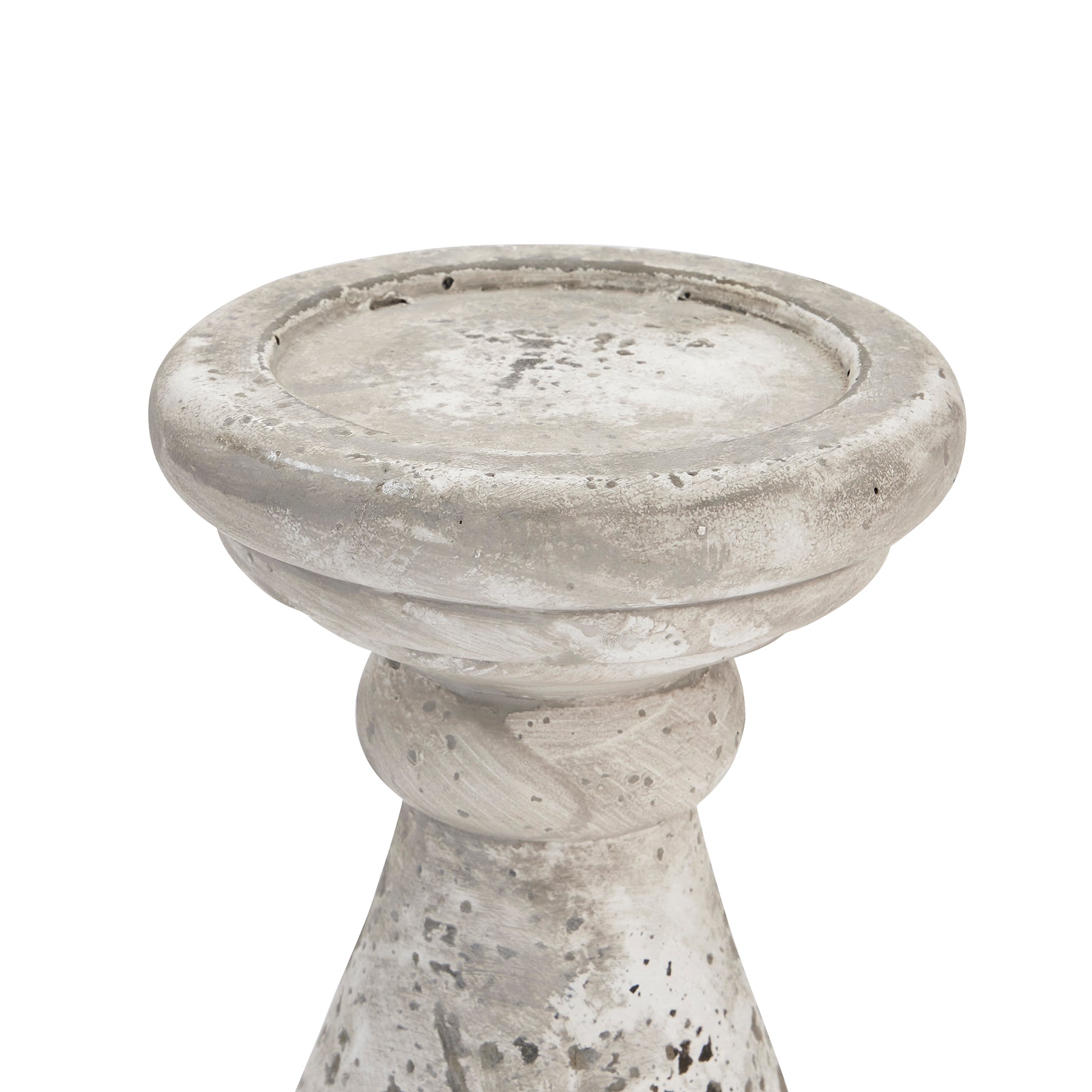 Large Stone Ceramic Candle Holder - Ornaments from the Quanta Home collection.