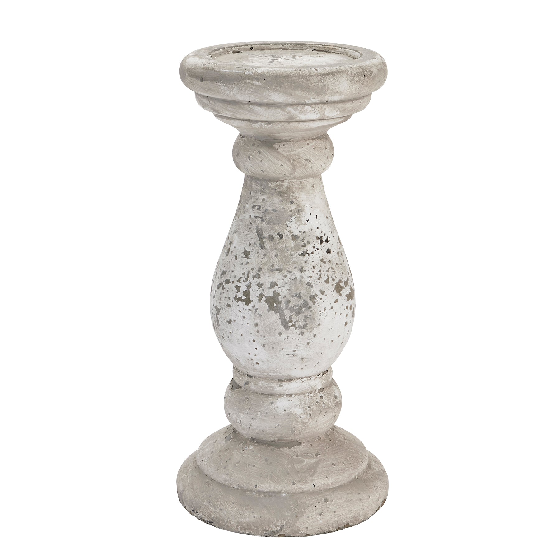 Large Stone Ceramic Candle Holder - Ornaments from the Quanta Home collection.