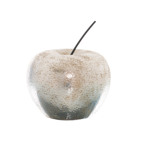 Silver Apple Ornament - Ornaments from the Quanta Home collection.