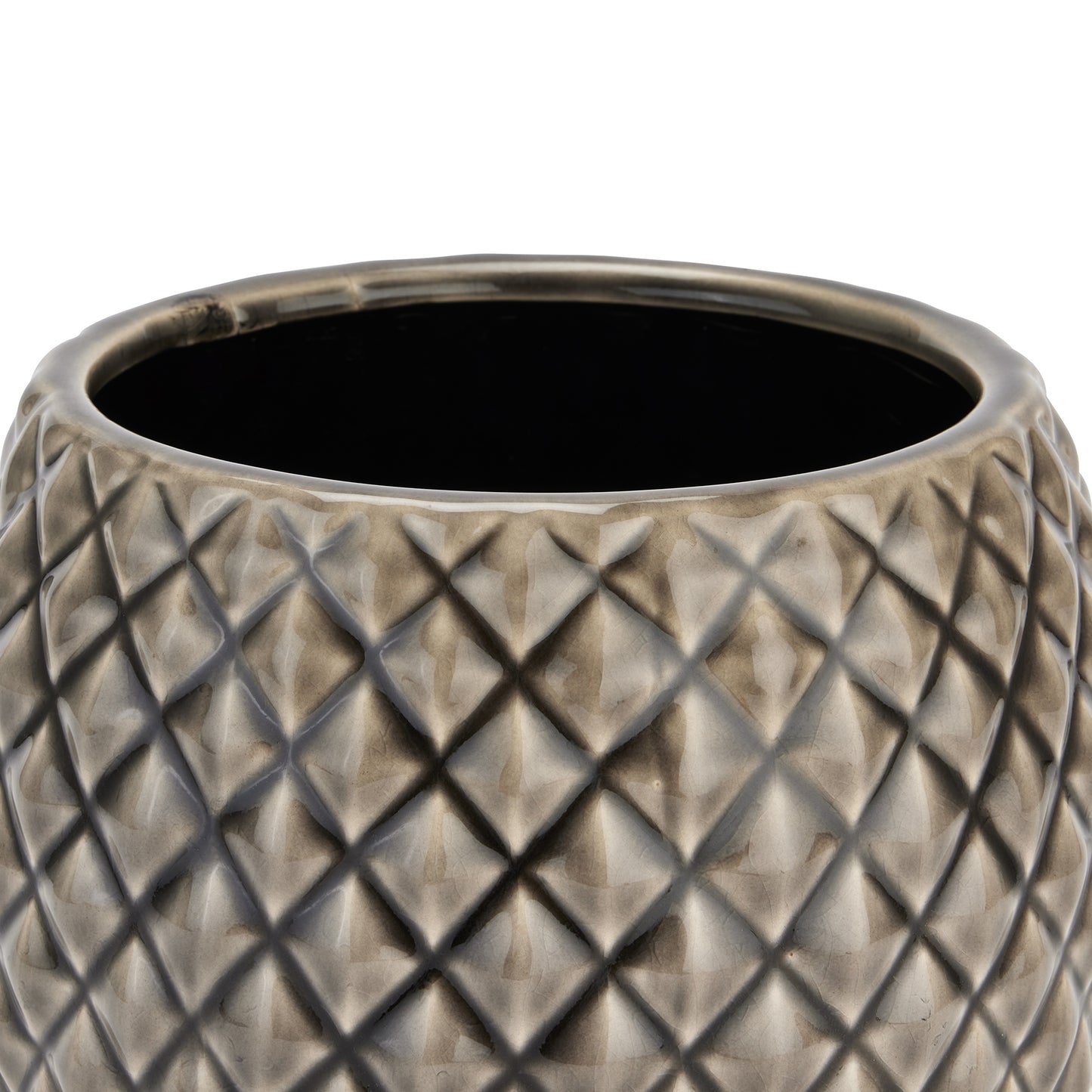 Seville Collection Grey Diamond Planter - Indoor Planters from the Quanta Home collection.