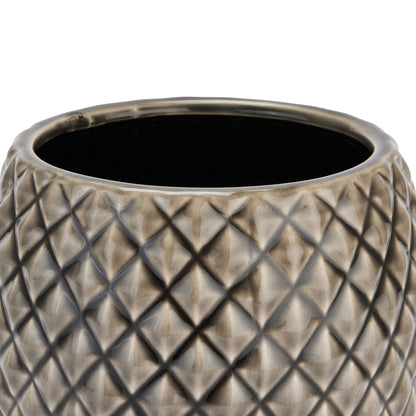 Seville Collection Grey Diamond Planter - Indoor Planters from the Quanta Home collection.