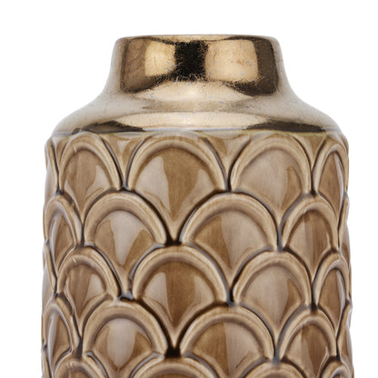Seville Collection Small Caramel Scalloped Vase - Vases from the Quanta Home collection.