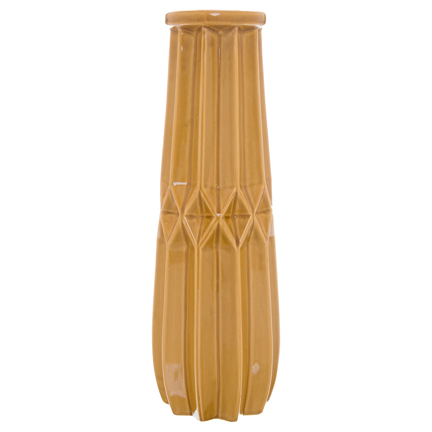 Seville Collection Tall Ochre Vase - Autumn Room Decorations from the Quanta Home collection.