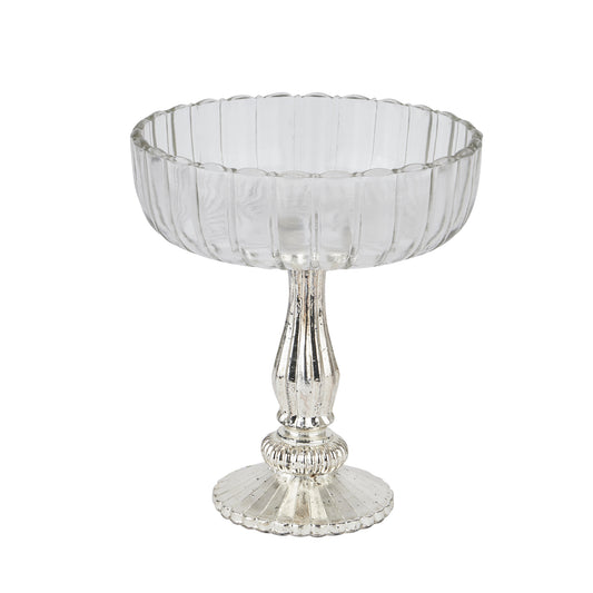 Medium Fluted Glass Display Bowl - Christmas Room Decorations from the Quanta Home collection.