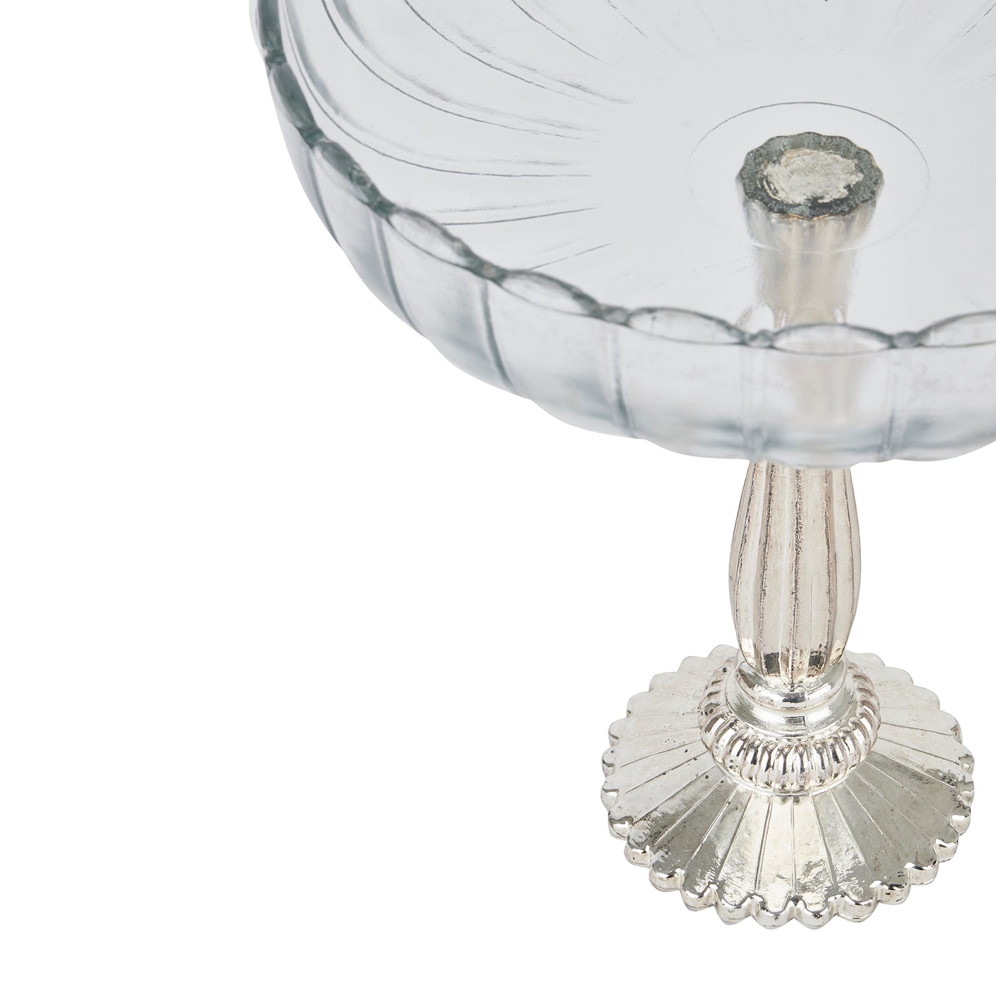 Large Fluted Glass Display Bowl - Ornaments from the Quanta Home collection.