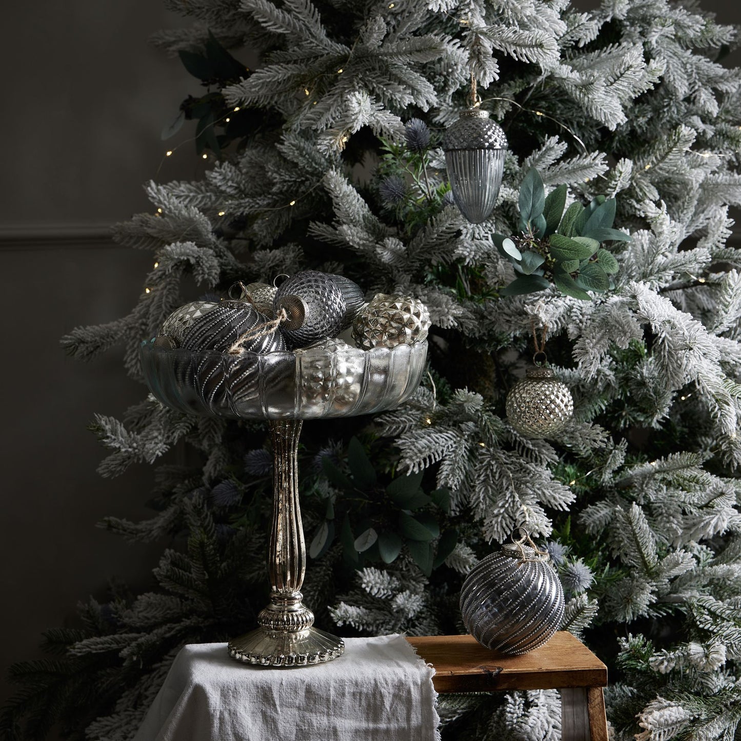 Large Fluted Glass Display Bowl - Ornaments from the Quanta Home collection.