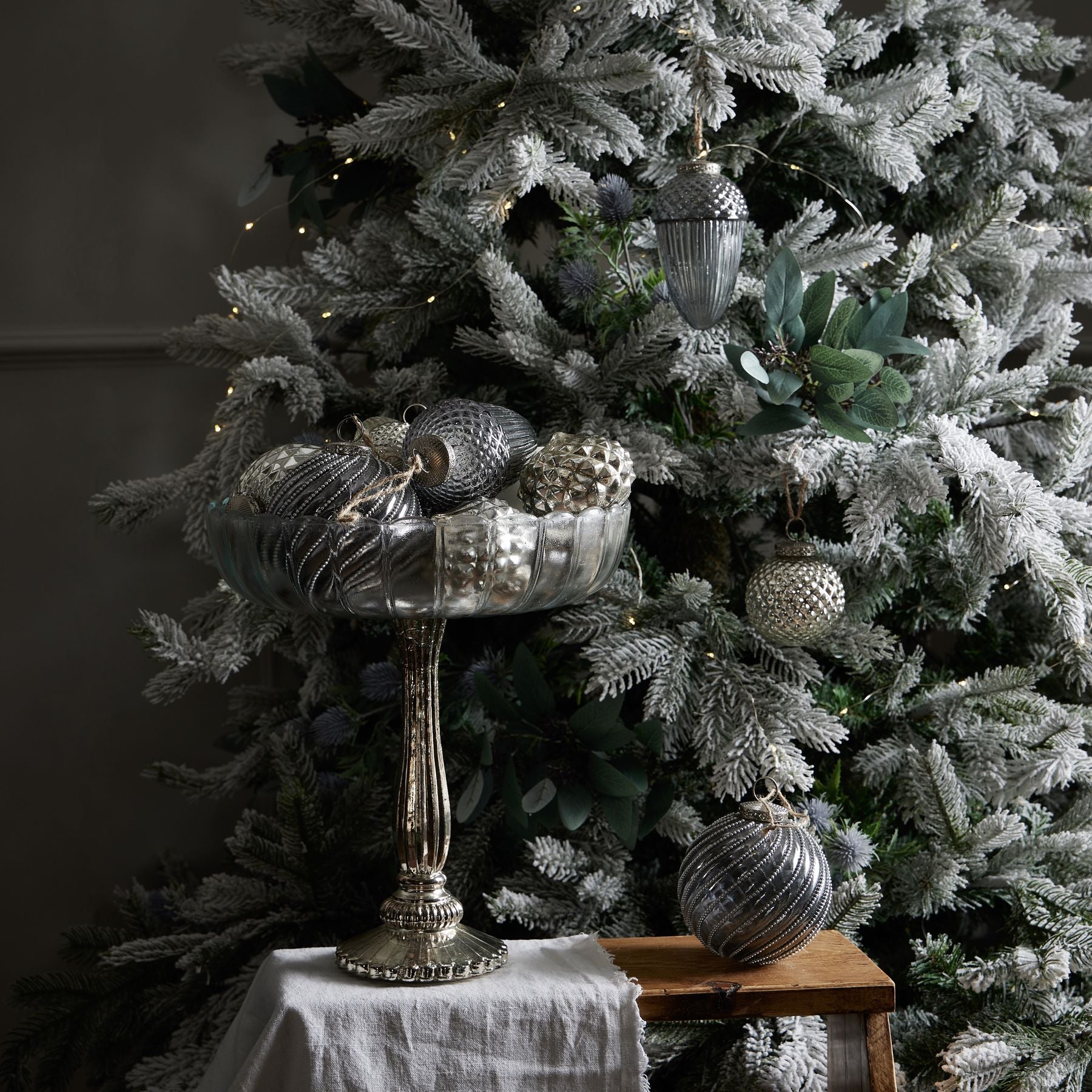Large Fluted Glass Display Bowl - Ornaments from the Quanta Home collection.