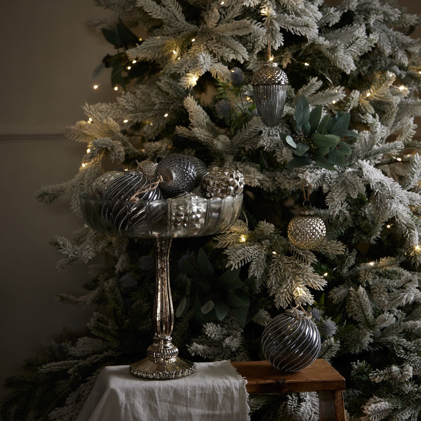 Large Fluted Glass Display Bowl - Ornaments from the Quanta Home collection.