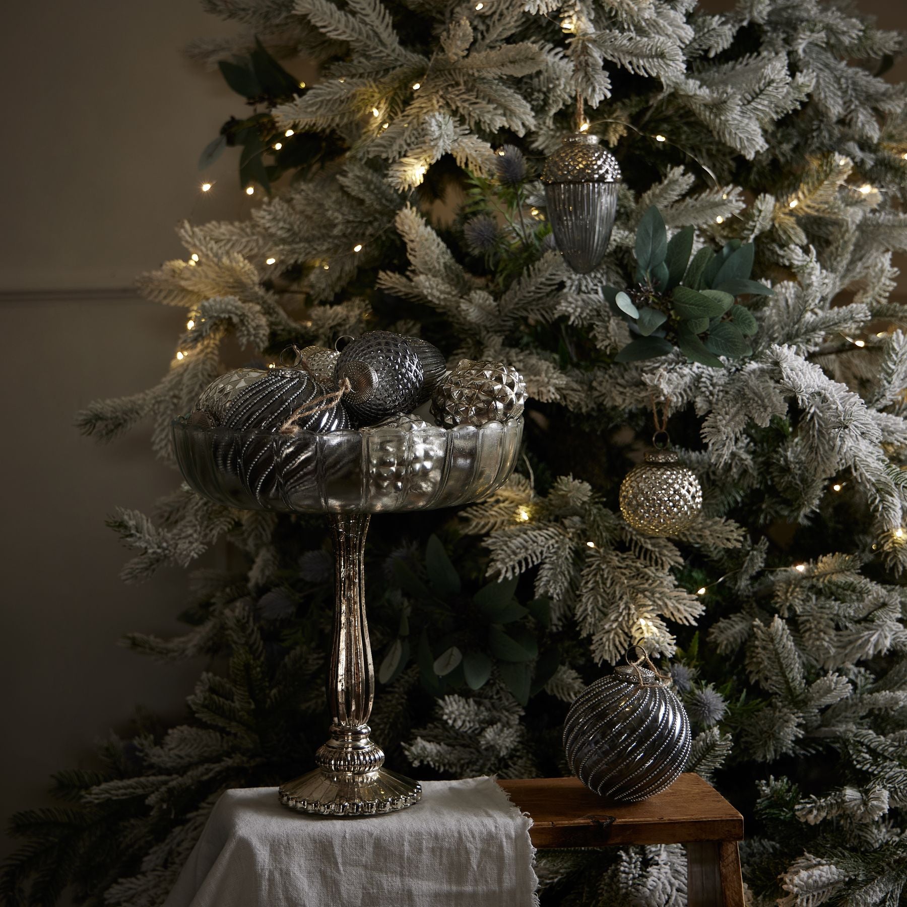 Large Fluted Glass Display Bowl - Ornaments from the Quanta Home collection.