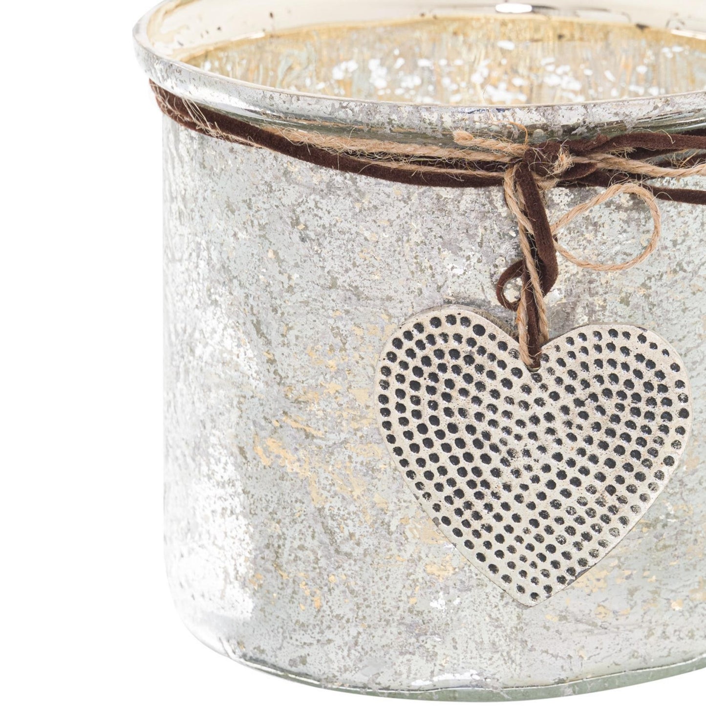 Murcury Hammered Heart Medium Candle Holder - Christmas Candles & Candle Accessories from the Quanta Home collection.