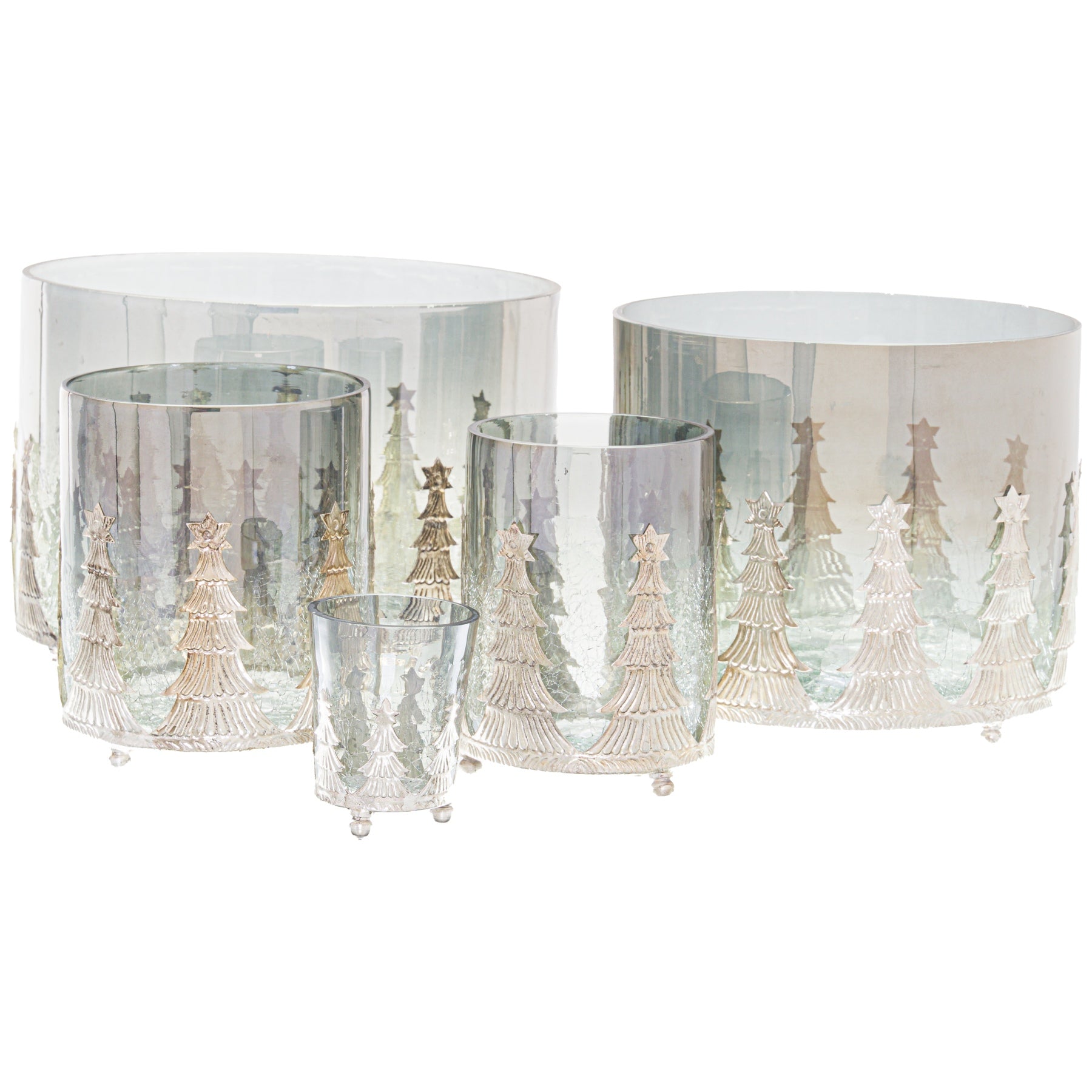Noel Collection Small Christmas Tree Crackled Candle Holder - Christmas Candles & Candle Accessories from the Quanta Home collection.