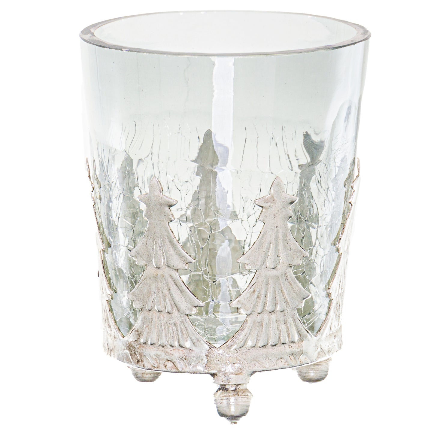 Noel Collection Small Christmas Tree Crackled Candle Holder - Christmas Candles & Candle Accessories from the Quanta Home collection.