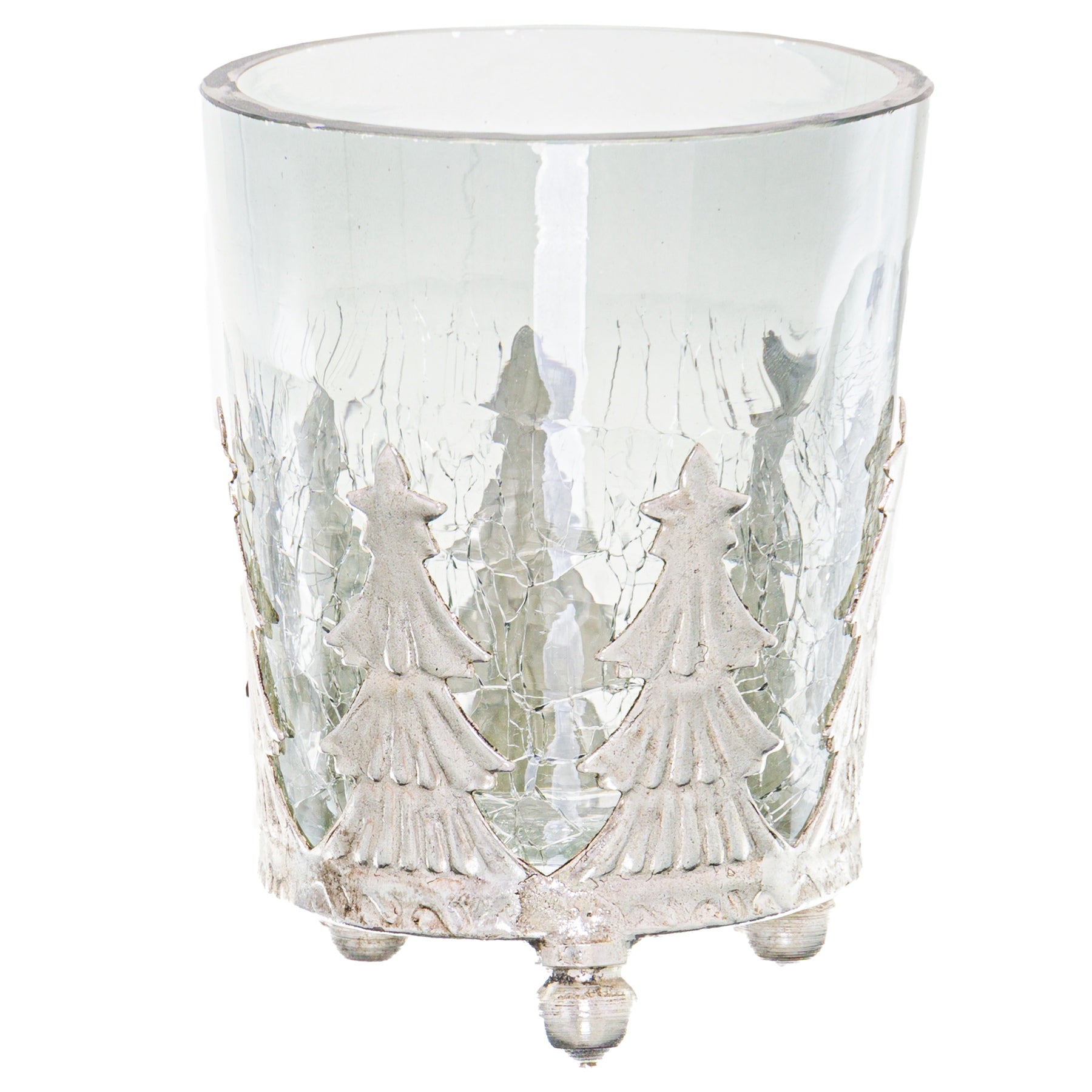 Noel Collection Small Christmas Tree Crackled Candle Holder - Christmas Candles & Candle Accessories from the Quanta Home collection.