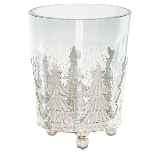 Noel Collection Small Christmas Tree Crackled Candle Holder - Christmas Candles & Candle Accessories from the Quanta Home collection.