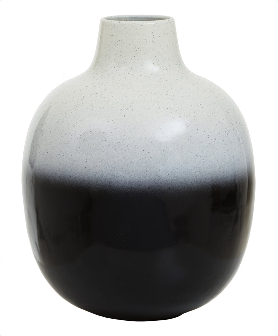 Arbor Large Black And White Ombre Vase
