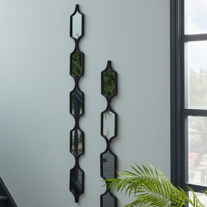 Square Decorative Hanging Collage Mirror In Black - Wall Mirrors from the Quanta Home collection.